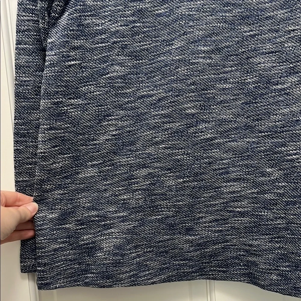 NWT J. Crew Blue and White Heathered Knit Sweater with Embellishments - Sz Small